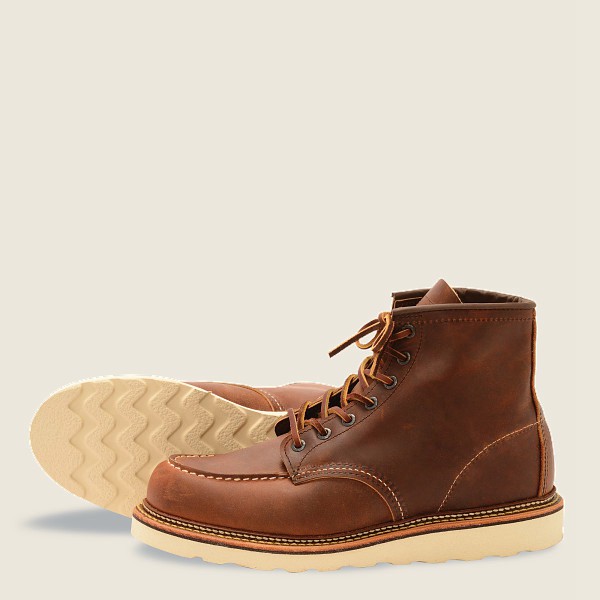 Red Wing Heritage Boots Classic Moc - 6-Inchr Rough & Tough Læder - Brune - Herre 0143-DPOJI